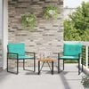 vidaXL Set de Mobilier pentru Exterior cu pernă 3 pcs Turcoaz