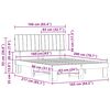 vidaXL Cadru de pat cu tăblie tapițată cu headboard Negru 160 x 200 cm