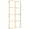 vidaXL Ușă interior Slim auriu 102,5x201,5cm sticlă temperată/aluminiu