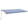 vidaXL Copertină retractabilă Albastru și Alb 600 &times; 350 cm Poliester