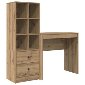 vidaXL Birou Stejar Artizanal 125,5 x 40 x 127 cm 2 buc.
