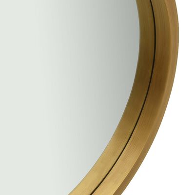 vidaXL Oglindă de perete cu o curea, 50 cm, auriu