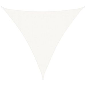 vidaXL P&acirc;nză parasolar din HDPE triunghiulară 3,6x3,6x3,6 m, alb