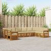 vidaXL Set canapea sectională cu pernă 10 pcs Natural și Bej