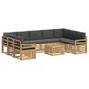 vidaXL Set de canapele de exterior 10 pcs Alb și antracit
