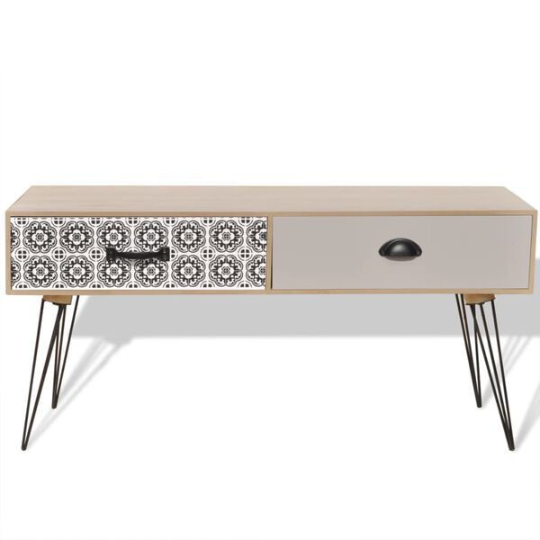 vidaXL Masă laterală TV, 100x40x35 cm, maro