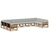 vidaXL Set de canapele de exterior 10 pcs Natural și gri deschis