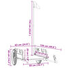 vidaXL Remorcă de bicicletă, roșu, textil oxford și fier