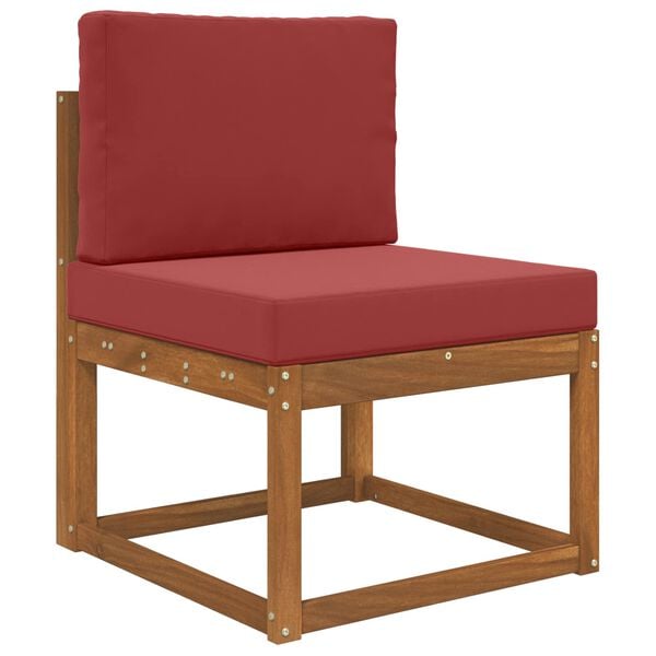 vidaXL Perna pentru canapea de exterior 2 pcs bordo Poliester