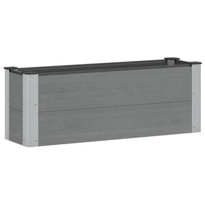 vidaXL Strat &icirc;nălțat de grădină Gri 100 x 30 x 36 cm WPC și Aluminiu