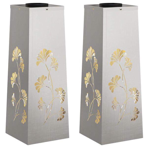 vidaXL Lumină LED Solară pentru Alei 2 pcs Oţel inoxidabil