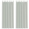 vidaXL Perdele voal cu bucle 2 buc Gri deschis 140x260 cm