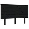 vidaXL Tăblie de pat, negru, 124x6x82,5 cm, lemn masiv de pin
