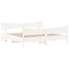 vidaXL Cadru de pat fără saltea, alb, 200x200 cm, lemn masiv pin