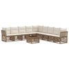 vidaXL Set de canapele pentru grădină 10 pcs Bej poliratan