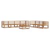 vidaXL Set de canapele de exterior 8 pcs natural Lemn Solid de Acacia