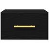 vidaXL Dulap de noapte Pe perete 2 pcs Stejar Negru 35 x 35 x 20 cm