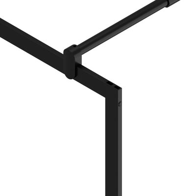 vidaXL Paravan de duș walk-in negru 115x195 cm sticlă ESG transparentă