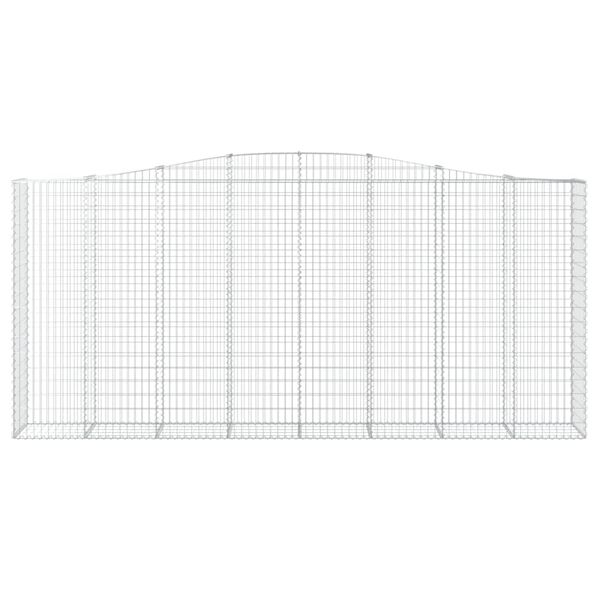 vidaXL Coșuri gabion arcuite 6 buc, 400x50x180/200 cm, fier galvanizat