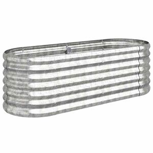 vidaXL Strat &icirc;nălțat grădină 114x40x36 cm oțel galvanizat