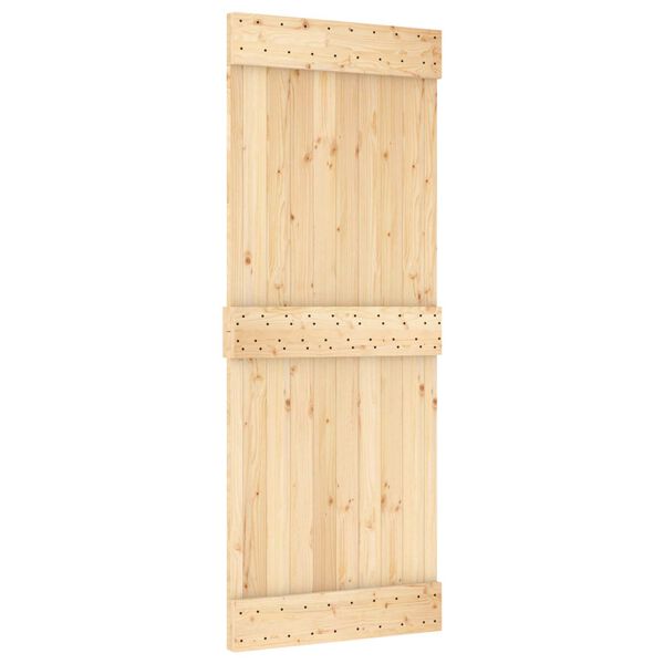 vidaXL Ușă NARVIK natural 80 x 210 cm Lemn de Pin Solid