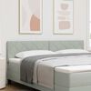 vidaXL Tăblie cap cu headboard Gri deschis 180 cm Catifea