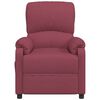 vidaXL Fotoliu de masaj electric rabatabil, roșu vin, textil