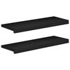 vidaXL Trepte de scară 2 buc. 80 x 25 x 2 cm Negru Lemn de fag masiv