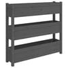 vidaXL Jardinieră, gri, 112x25x104,5 cm, lemn masiv de pin