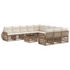 vidaXL Set de canapele pentru grădină 12 pcs Bej și alb crem poliratan