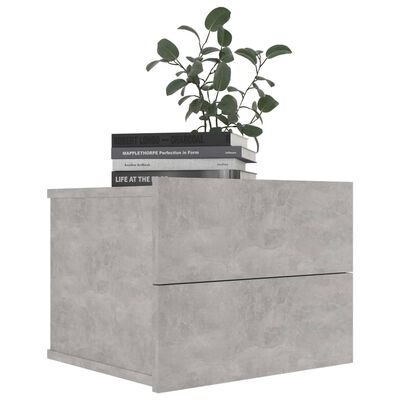 vidaXL Noptiere, 2 buc., gri beton, 40 x 30 x 30 cm, PAL