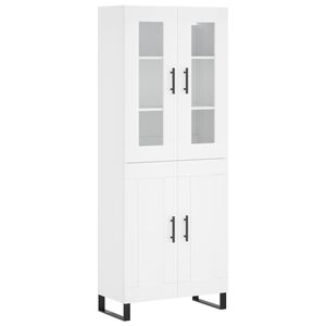 vidaXL Dulap &icirc;nalt, alb, 69,5x34x180 cm, lemn compozit