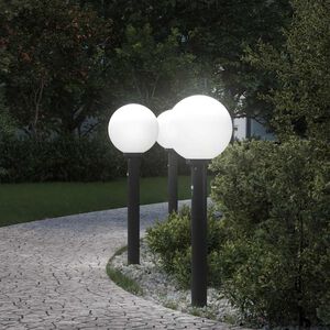 vidaXL St&acirc;lpi iluminatori cu senzor, 3 buc., 80 cm, negru, IP44