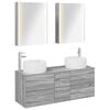 vidaXL Set de mobilier pentru baie 5 pcs Sonoma gri