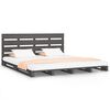 vidaXL Cadru de pat King Size, gri, 150x200 cm, lemn masiv de pin