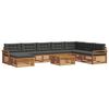 vidaXL Set de canapele de exterior 9 buc. Natural și Antracit