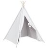 vidaXL Cort de copii teepee cu geantă piersică, alb, 120x120x150 cm,