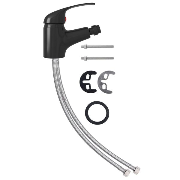 vidaXL Baterie mixer pentru bideu baie, negru, 13x12 cm