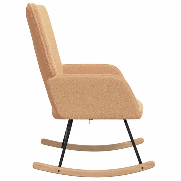 vidaXL Scaun balansoar Bej Țesătura Sherpa
