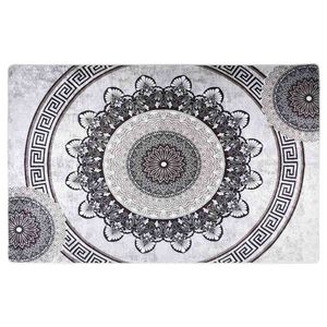 vidaXL Covor lavabil, negru și gri, 80x150 cm