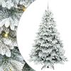 vidaXL Brad de Crăciun artificial cu 300 LED Alb 210 cm PE și PVC
