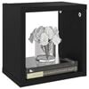 vidaXL Rafturi de perete cub, 6 buc., negru, 22x15x22 cm
