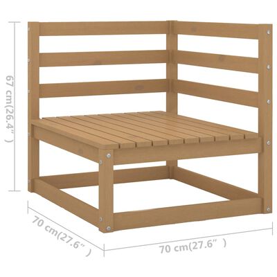 vidaXL Set mobilier de grădină cu perne, 3 piese, lemn masiv pin