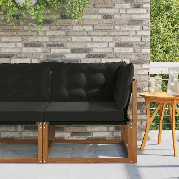 vidaXL Sofa Colțar pentru Exterior Lemn Solid de Acacia natural