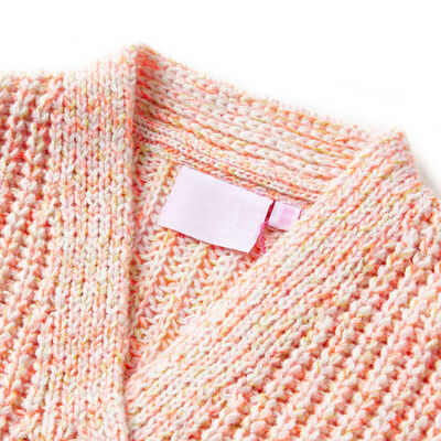 Cardigan pentru copii tricotat roz combinat 92