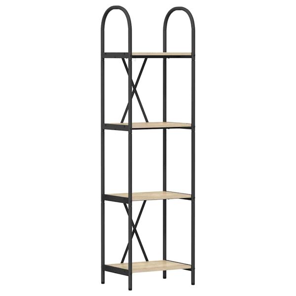 vidaXL Raft pentru cărți Stejar Sonoma 40 x 30 x 146 cm Lemn compozit