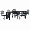 vidaXL Set de masă pentru grădină 7 pcs Antracit