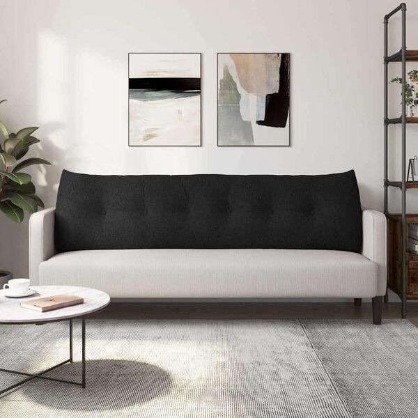 vidaXL Perna pentru spate Negru 180 x 24 x 50 cm țesătură