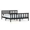 vidaXL Cadru de pat Super King, negru, 180x200 cm, lemn masiv
