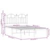 vidaXL Cadru de pat metalic cu tăblie, alb, 120x200 cm